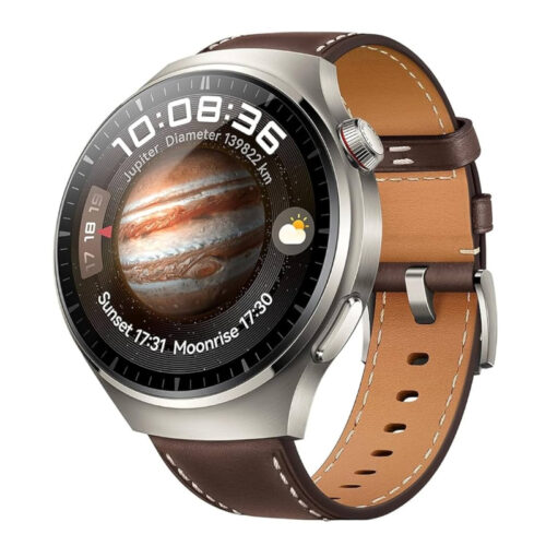 Huawei Watch 4 Pro with Brown Leather Strap