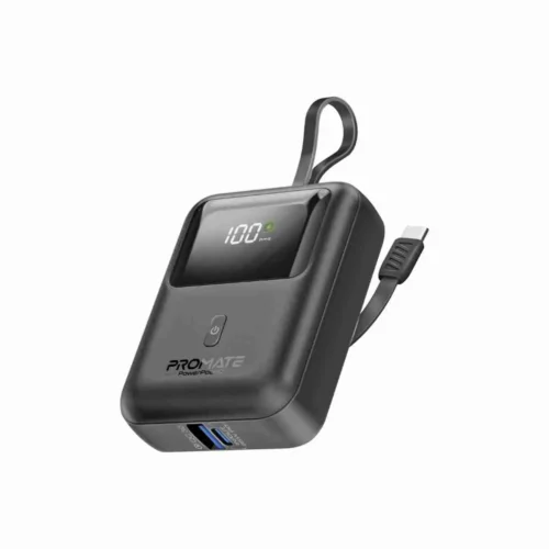Promate PowerPod 10 USB-C Portable Charger High-Capacity 10000mAh 35W