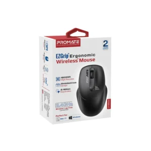 Promate UniGlide EZGrip™ Ergonomic Wireless Mouse