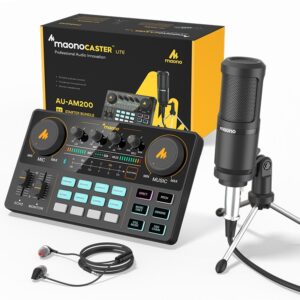 MAONOCASTER Lite AU-AM200 Portable All-In-One Podcast Production Studio Bundle