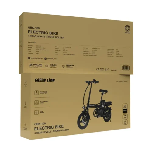 Green Lion GBK-100 Electric Bike - Black - Image 3