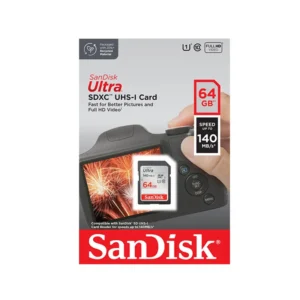 SanDisk Ultra 64GB Class 10 SDXC UHS-I Memory Card up to 140MB/s