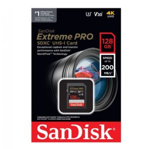 SanDisk 128GB Extreme PRO (200MB/s) UHS-I SDXC Memory Card