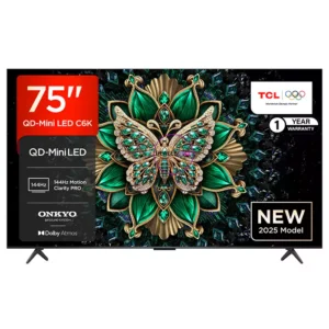 TCL 75″ 75C6K Premium QD-Mini LED 4k Google Tv