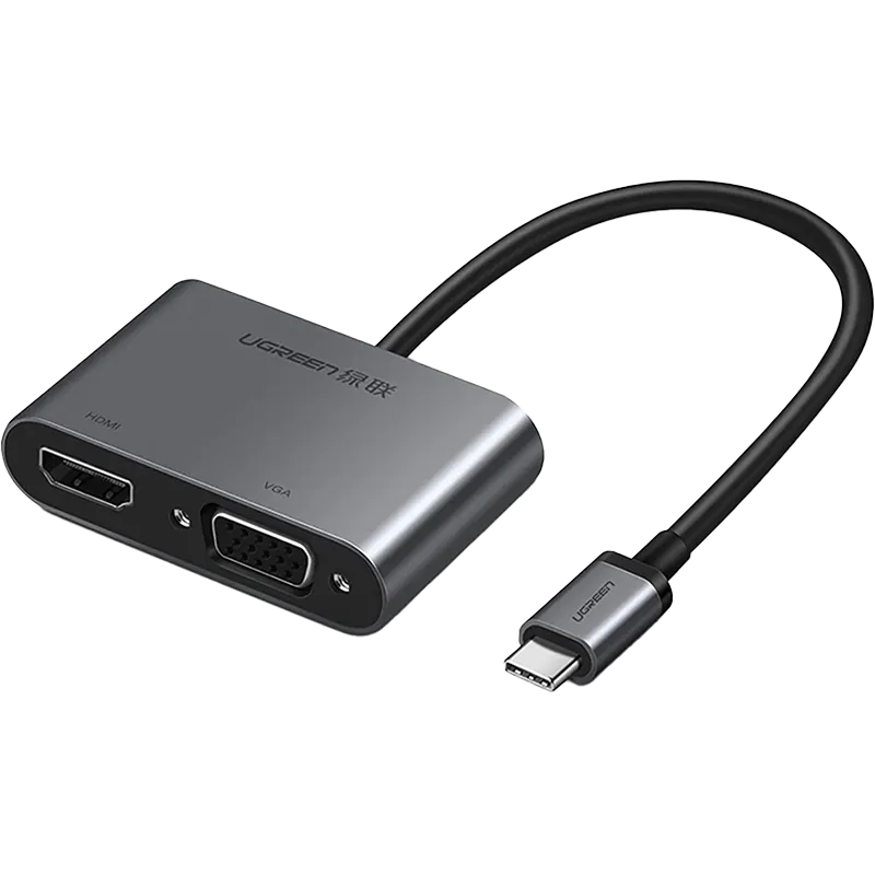 Ugreen CM162 4 -In -1 USB-C to HDMI + VGA +USB 3.0 Adapter with PD(100W)
