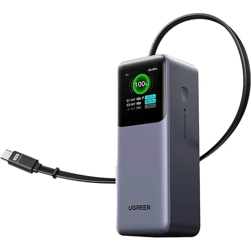 Ugreen PB726 20000mAh 165W Portable Laptop Power Bank With Retractable Cable - Image 2
