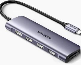 Ugreen CM511 6 In 1 Docking Station USB-C To 3* USB 3.0 A/ HDMI/ RJ45 100W PD Converter
