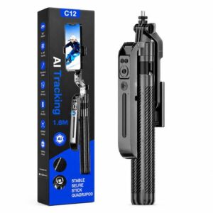 C12 AI Tracking Selfie Stick Tripod Quadrupod